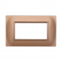 Placca in Plastica Quadrata Oro Compatibile Living Light - 4 Posti - Ettroit