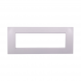 Placca in Plastica Quadrata Bianca Compatibile Living Light - 7 Posti - Ettroit