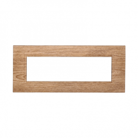 Placca in Plastica Quadrata Legno Chiaro Compatibile Living Light - 7 Posti - Ettroit
