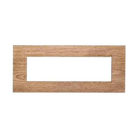Placca in Plastica Quadrata Legno Chiaro Compatibile Living Light - 7 Posti - Ettroit