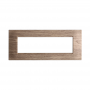 Placca in Plastica Quadrata Legno Scuro Compatibile Living Light - 7 Posti - Ettroit