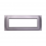 Placca in Plastica Quadrata Silver Compatibile Living Light - 7 Posti - Ettroit