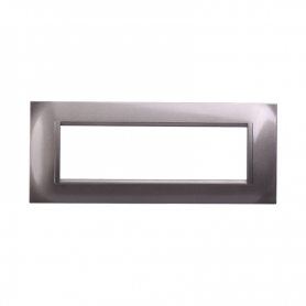 Placca in Plastica Quadrata Titanio Compatibile Living Light - 7 Posti - Ettroit
