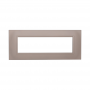 Placca in Plastica Quadrata Sabbia Compatibile Living Light - 7 Posti - Ettroit