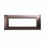 Placca in Plastica Quadrata Acciaio Bronzato Compatibile Living Light - 7 Posti - Ettroit