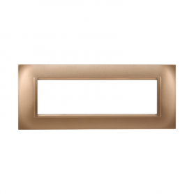 Placca in Plastica Quadrata Oro Compatibile Living Light - 7 Posti - Ettroit