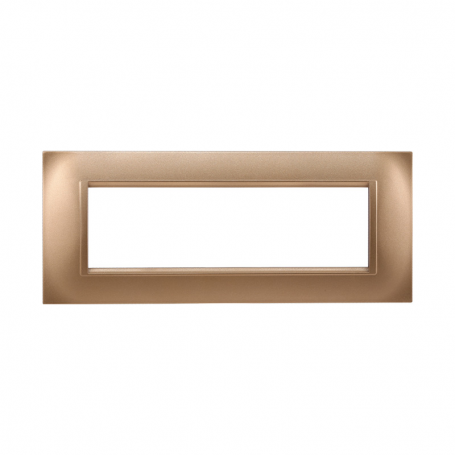 Placca in Plastica Quadrata Oro Compatibile Living Light - 7 Posti - Ettroit