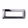 Placca in Plastica Quadrata Cromato Lucido Compatibile Living Light - 7 Posti - Ettroit