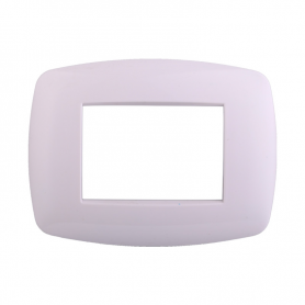 Placca in Plastica Slim Bianca Compatibile Living Light - 3 Posti - Ettroit
