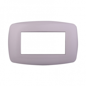 Placca in Plastica Slim Bianca Compatibile Living Light - 4 Posti - Ettroit