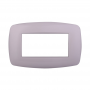 Placca in Plastica Slim Bianca Compatibile Living Light - 4 Posti - Ettroit