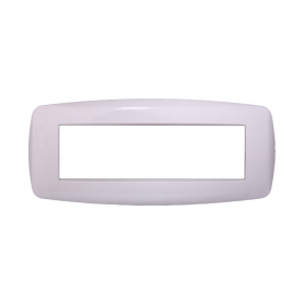Placca in Plastica Slim Bianca Compatibile Living Light - 7 Posti - Ettroit