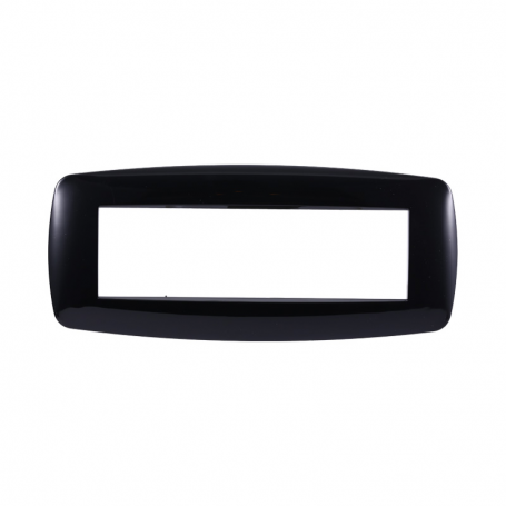 Placca in Plastica Slim Nera Compatibile Living Light - 7 Posti - Ettroit