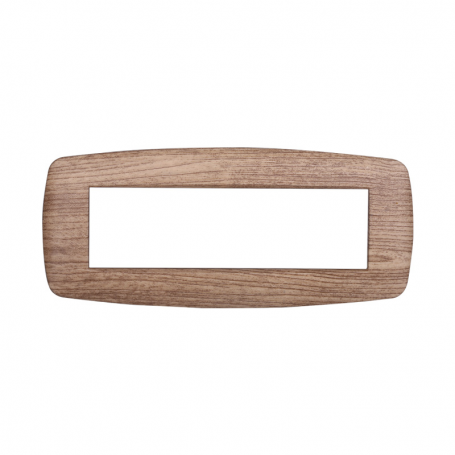 Placca in Plastica Slim Legno Chiaro Compatibile Living Light - 7 Posti - Ettroit