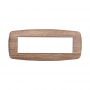 Placca in Plastica Slim Legno Chiaro Compatibile Living Light - 7 Posti - Ettroit