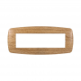 Placca in Plastica Slim Legno Scuro Compatibile Living Light - 7 Posti - Ettroit