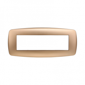 Placca in Plastica Slim Oro Compatibile Living Light - 7 Posti - Ettroit