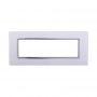 Placca in Vetro Bianco Compatibile Living Light - 7 Posti - Ettroit