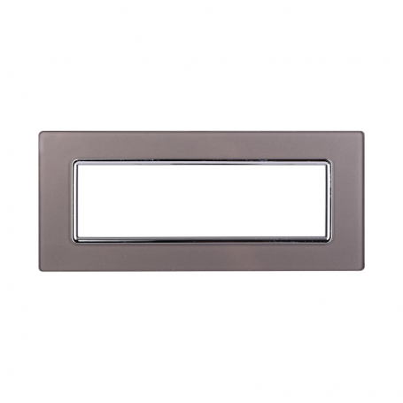 Placca in Vetro Silver Compatibile Living Light - 7 Posti - Ettroit