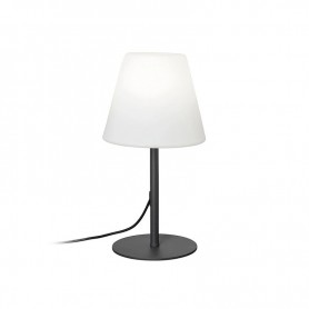 Lampada da Tavolo per Esterno BOT LIGHTING GARDA DESK Alluminio Nero Polietilene Bianco H. 53