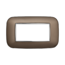 Placca Orbis in Plastica Bronzo Compatibile Bticino Axolute - 4 Posti - Ettroit