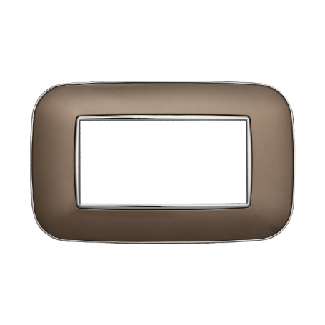 Placca Orbis in Plastica Bronzo Compatibile Bticino Axolute - 4 Posti - Ettroit
