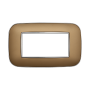 Placca Orbis in Plastica Oro Compatibile Bticino Axolute - 4 Posti - Ettroit