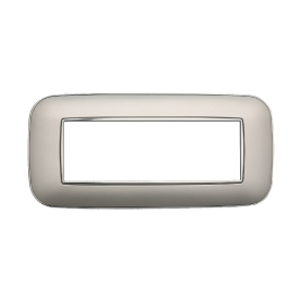 Placca Orbis in Plastica Silver Compatibile Bticino Axolute - 6 Posti - Ettroit