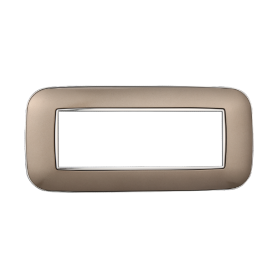 Placca Orbis in Plastica Bronzo Compatibile Bticino Axolute - 6 Posti - Ettroit