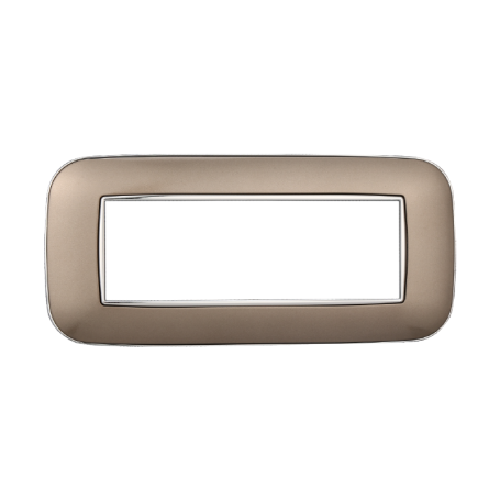 Placca Orbis in Plastica Bronzo Compatibile Bticino Axolute - 6 Posti - Ettroit
