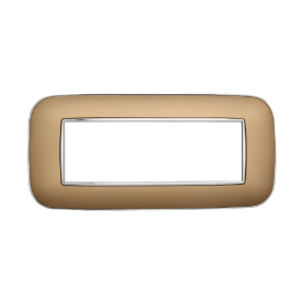Placca Orbis in Plastica Oro Compatibile Bticino Axolute - 6 Posti - Ettroit