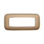 Placca Orbis in Plastica Oro Compatibile Bticino Axolute - 6 Posti - Ettroit