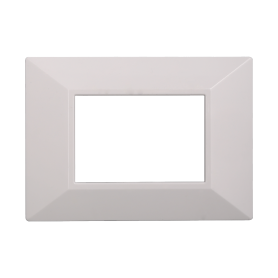 Placca Piramide in Plastica Bianca Compatibile Bticino Axolute - 3 Posti - Ettroit