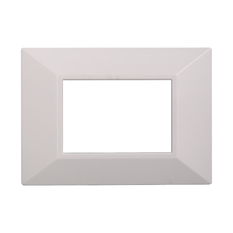 Placca Piramide in Plastica Bianca Compatibile Bticino Axolute - 3 Posti - Ettroit
