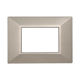Placca Piramide in Plastica Titanio Compatibile Bticino Axolute - 3 Posti - Ettroit