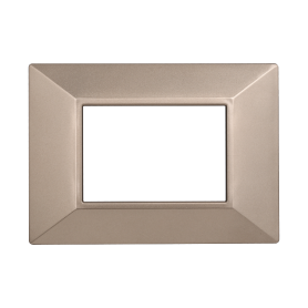 Placca Piramide in Plastica Bronzo Compatibile Bticino Axolute - 3 Posti - Ettroit