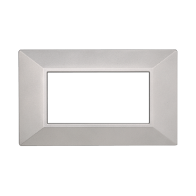 Placca Piramide in Plastica Silver Compatibile Bticino Axolute - 4 Posti - Ettroit