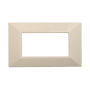 Placca Piramide in Plastica Sabbia Compatibile Bticino Axolute - 4 Posti - Ettroit
