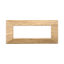 Placca Piramide in Plastica Legno Scuro Compatibile Bticino Axolute - 6 Posti - Ettroit