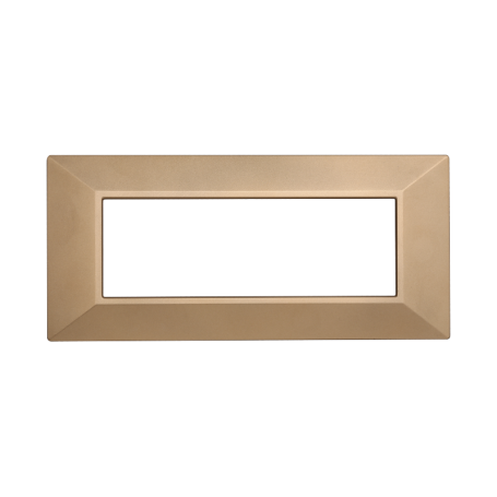 Placca Piramide in Plastica Oro Compatibile Bticino Axolute - 6 Posti - Ettroit