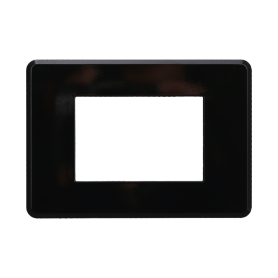 Placca Slim in Plastica Nera Compatibile Bticino Axolute - 3 Posti - Ettroit