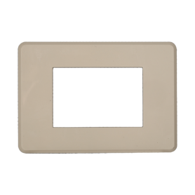 Placca Slim in Plastica Sabbia Compatibile Bticino Axolute - 3 Posti - Ettroit