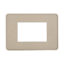 Placca Slim in Plastica Sabbia Compatibile Bticino Axolute - 3 Posti - Ettroit