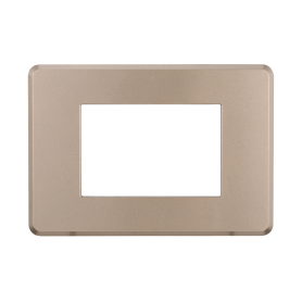 Placca Slim in Plastica Acciaio Bronzato Compatibile Bticino Axolute - 3 Posti - Ettroit