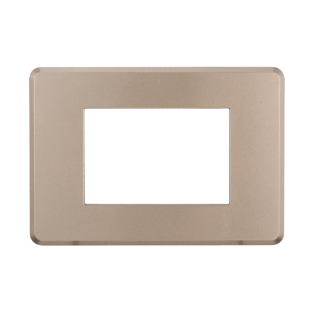 Placca Slim in Plastica Acciaio Bronzato Compatibile Bticino Axolute - 3 Posti - Ettroit
