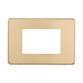 Placca Slim in Plastica Oro Compatibile Bticino Axolute - 3 Posti - Ettroit