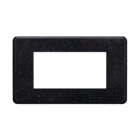 Placca Slim in Plastica Nero Brillante Compatibile Bticino Axolute - 4 Posti - Ettroit