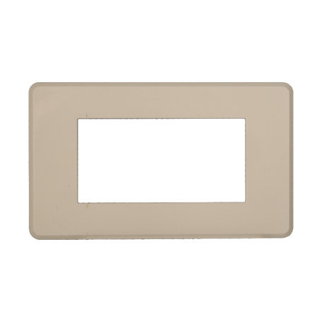 Placca Slim in Plastica Sabbia Compatibile Bticino Axolute - 4 Posti - Ettroit