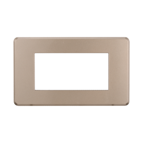 Placca Slim in Plastica Acciaio Bronzato Compatibile Bticino Axolute - 4 Posti - Ettroit