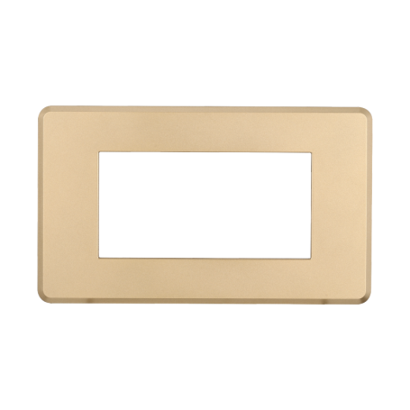 Placca Slim in Plastica Oro Compatibile Bticino Axolute - 4 Posti - Ettroit